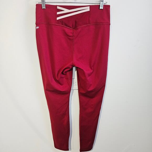 Fabletics Women's XL Motion 365 Leggings Merlot Red Strappy Back Athletic Gym - Picture 5 of 8